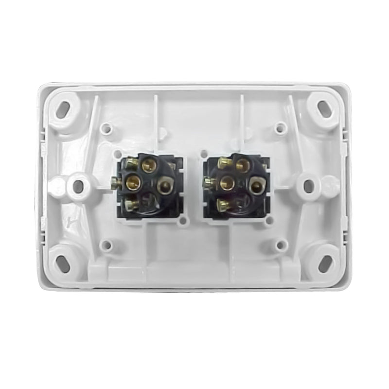 DETA X6 White Double Horizontal Switch