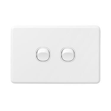 DETA X6 White Double Horizontal Switch