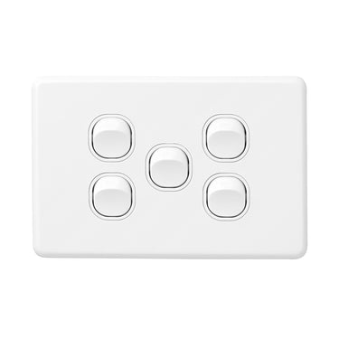 DETA X6 White Five Horizontal Switch