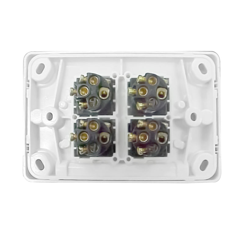 DETA X6 White Quad Horizontal Switch