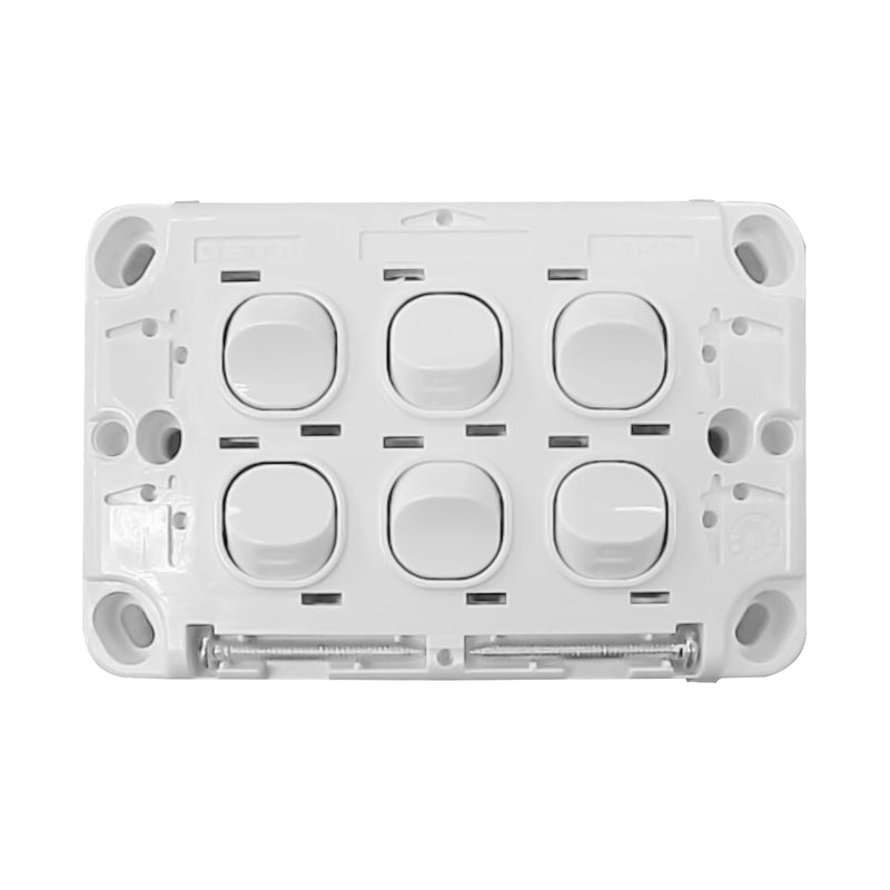 DETA X6 White Six Horizontal Switch