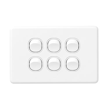 DETA X6 White Six Horizontal Switch