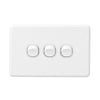 DETA X6 White Triple Horizontal Switch