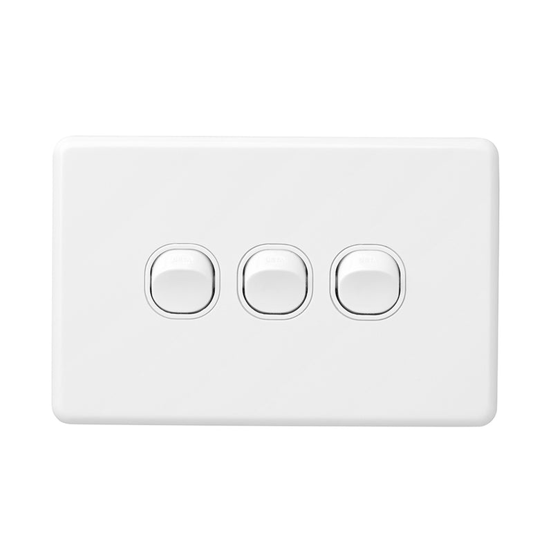 DETA X6 White Triple Horizontal Switch