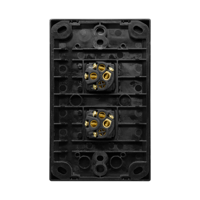 DETA X7 Matte Black Vertical Double Gang Switch