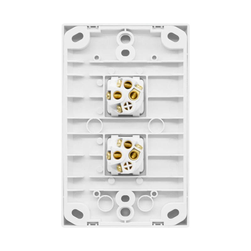DETA X7 Matte White Vertical Double Gang Switch