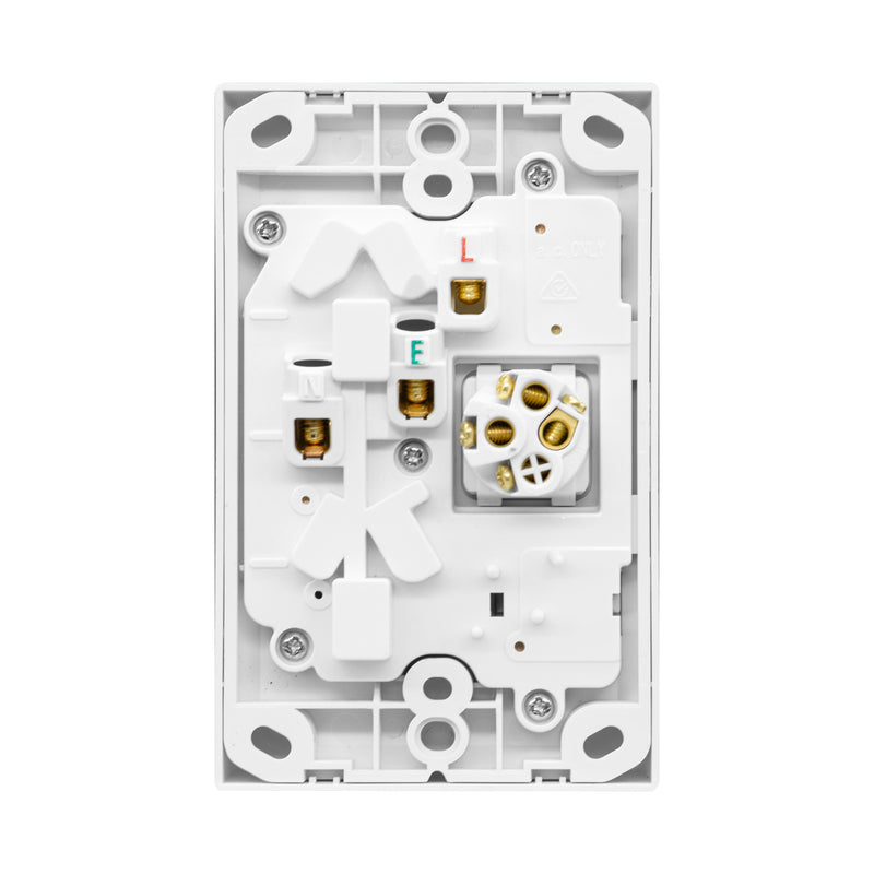 DETA X7 Matte White Vertical Double PowerPoint  with extra switch