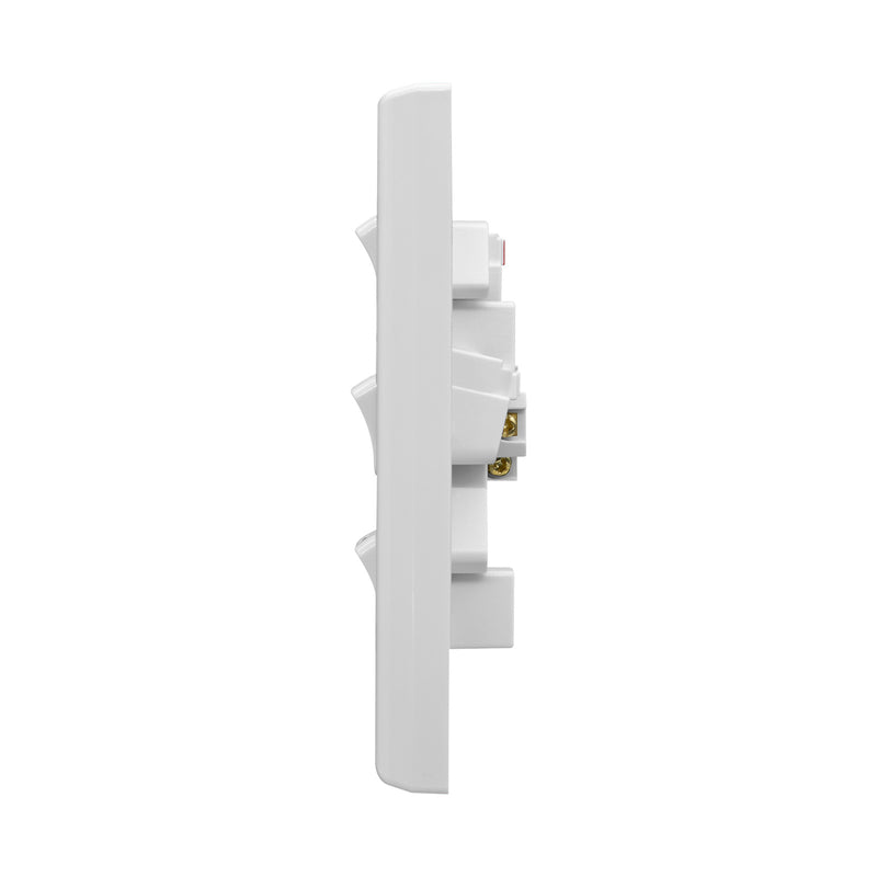 DETA X7 Matte White Vertical Double PowerPoint  with extra switch