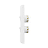 DETA X7 White Vertical Double Gang Switch