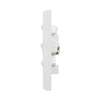 DETA X7 White Vertical Double PowerPoint  with Extra Switch