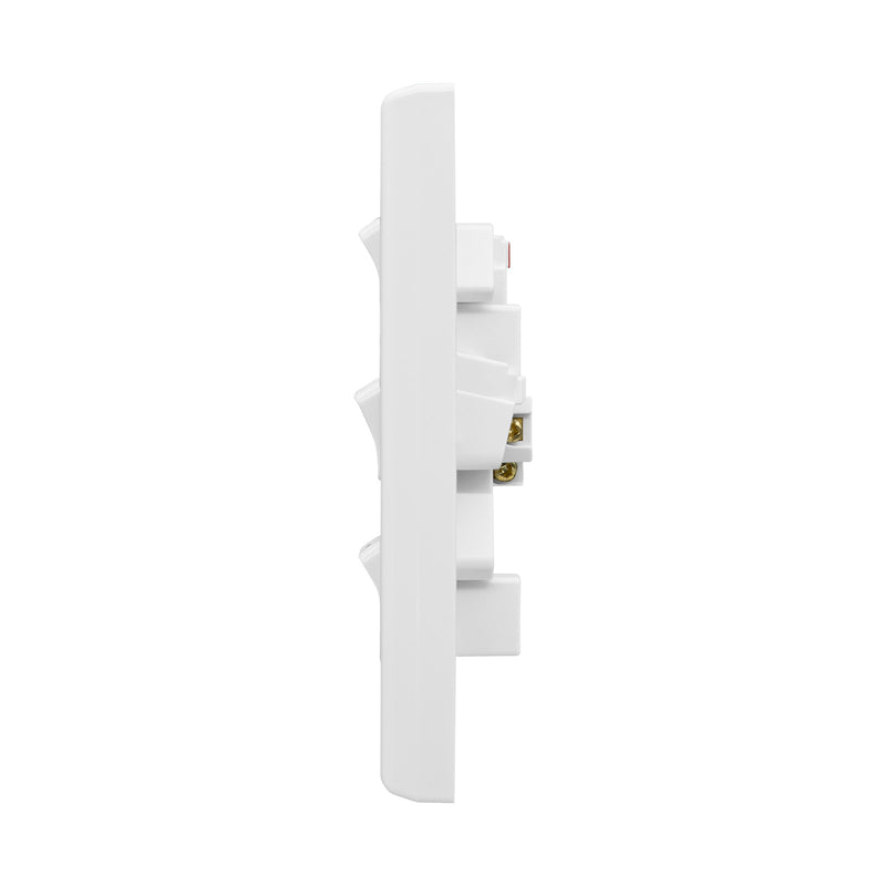 DETA X7 White Vertical Double PowerPoint  with Extra Switch