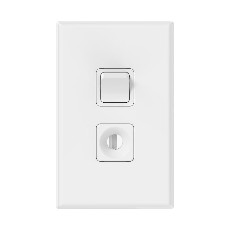 DETA X7 White Vertical Switched Fixed Cable Outlet