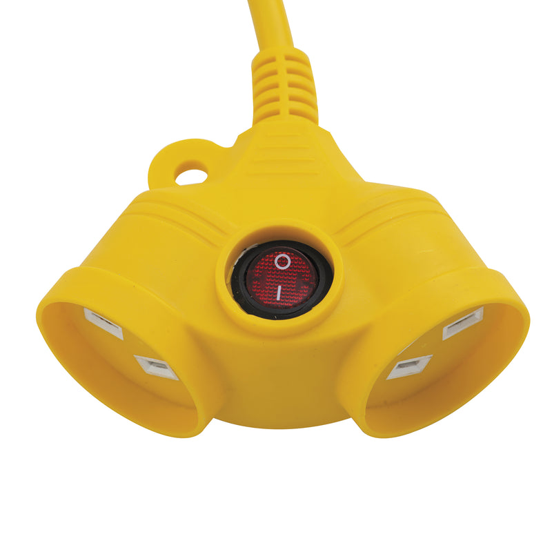 DETA 25m Dual Socket Heavy Duty Extension Lead