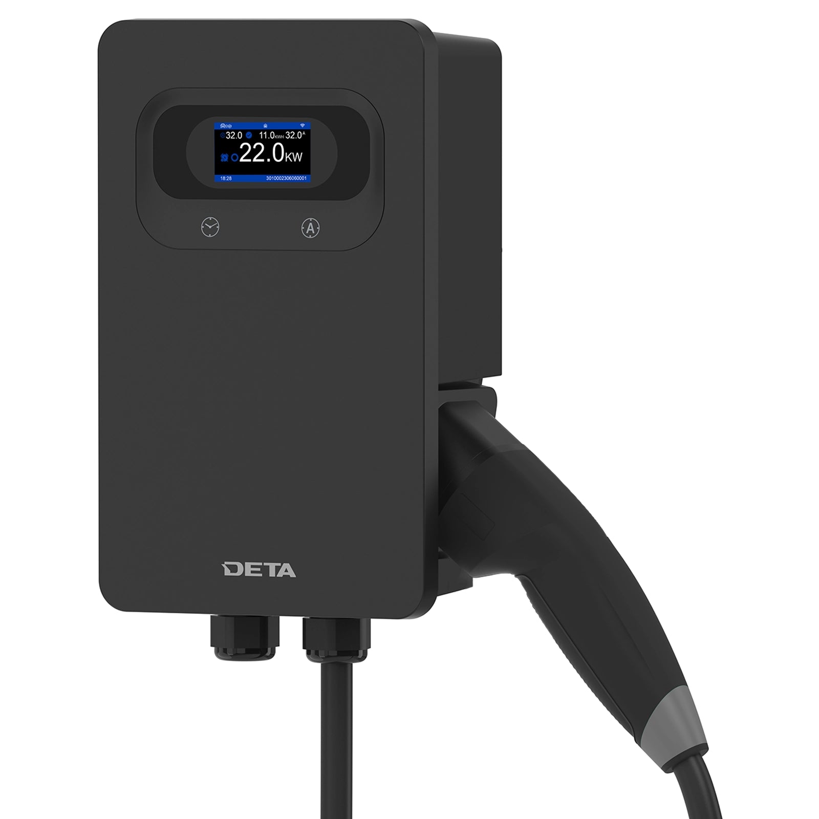 Deta 7/22kW Wall Mount Grid Smart EV Charger With 5m Cable