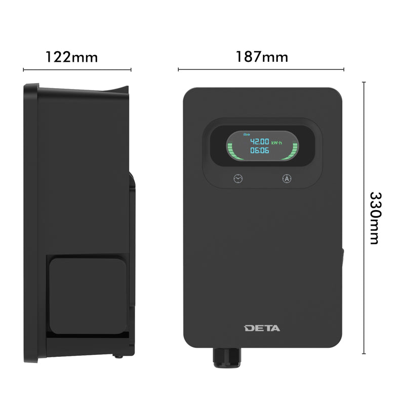 Deta 7kW Wall Mount EV Charger Untethered DETA deta-7kw-wall-mount-ev-charger-untethered-deta