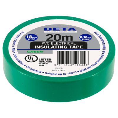 Green PVC electrical insulating tape