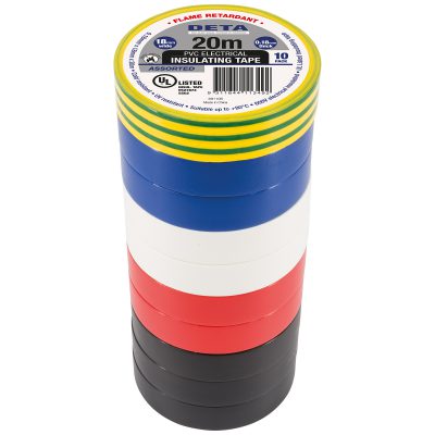 PVC tapes of blue, white, red and black colour